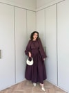 HR-0782H&R ButikPol - Asya Bel Detaylı Etekli Takım Mürdüm