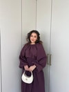 HR-0782H&R ButikPol - Asya Bel Detaylı Etekli Takım Mürdüm