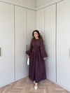 HR-0782H&R ButikPol - Asya Bel Detaylı Etekli Takım Mürdüm