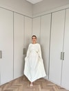 TAKM-2307H&R ButikPol-Ewa Modal Elbise Beyaz
