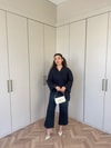 HR-0916H&R ButikPOL - Hena Yan Bağlamalı Takım Lacivert