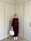 HR-1458H&R ButikPol- Rosa Paça Lastikli Oysh Takım Bordo