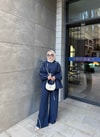 HR-1235H&R ButikPol- Yuşa Çizgi Detaylı Takım Lacivert
