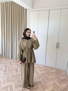 HR-1150H&R ButikPW- Eda Kolu Boncuklu Takım Haki