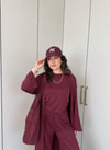 HR-0997H&R ButikPW- Edas 3'Lü Takım Bordo