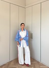 HR-2832H&R ButikPw - Nesa Çizgi Detaylı Oysh Takım Mavi