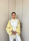 HR-2833H&R ButikPw - Nesa Çizgi Detaylı Oysh Takım Sarı