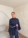 HR-0794H&R ButikPW - Neva Çizgi Detaylı Modal Takım Lacivert