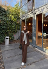 HR-3222H&R ButikPW- Nisal Atkılı Oysh Takım Kahverengi