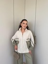 HR-2131H&R ButikPw- Nuril Yan Şerit Ön Fermuarlı Takım Bej Haki