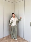 HR-2131H&R ButikPw- Nuril Yan Şerit Ön Fermuarlı Takım Bej Haki