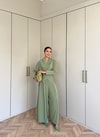 HR-1451H&R ButikQas - Fisa Ön Büzgülü Sandy Takım Haki