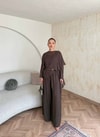 HR-0831H&R ButikQas- Kewa Pantolunlu Takım Acı Kahve