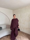 HR-0831H&R ButikQas- Kewa Pantolunlu Takım Bordo