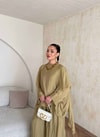 HR-0831H&R ButikQas- Kewa Pantolunlu Takım Yağ Yeşilii