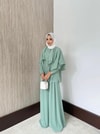 HR-1272H&R ButikQu- Dinala Pelerin Detaylı Takım Mint