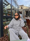 HR-3217H&R ButikQu- Mina Büzgülü Eşofman Takımı Gri