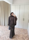 HR-1246H&R ButikQu- Nelan Kolu Piliseli Takım Acı Kahve