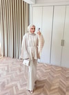 HR-1246H&R ButikQu- Nelan Kolu Piliseli Takım Krem
