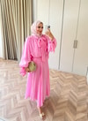 HR-1249H&R ButikQu- Seval Modal Etekli Takım Pembe