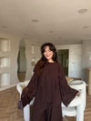 HR-1367H&R ButikQu - Şiza Üst Kat Kat Şifon Takım Acı Kahve