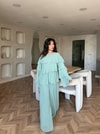 HR-1367H&R ButikQu - Şiza Üst Kat Kat Şifon Takım Mint