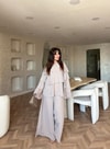 HR-1370H&R ButikQu - Şiza Üst Kat Kat Şifon Takım Vizon