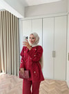 HR-3027H&R ButikQu- Weqa Kot Takım Kırmızı