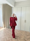 HR-3027H&R ButikQu- Weqa Kot Takım Kırmızı