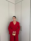 HR-2728H&R ButikRu - Rüla Şifon Takım Kırmızı