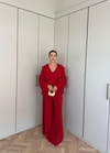 HR-2728H&R ButikRu - Rüla Şifon Takım Kırmızı