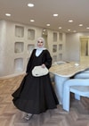 TAKM-2018H&R ButikSimge Keten Etekli Takım Kahverengi