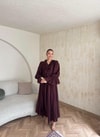 HR-0818H&R ButikSov- Dela Etekli Takım Bordo