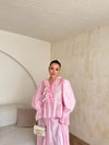 HR-0818H&R ButikSov- Dela Etekli Takım Pembe