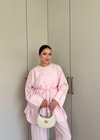 HR-1454H&R ButikSov- Ejal Ön Bağlamalı Takım Pembe