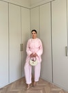 HR-1454H&R ButikSov- Ejal Ön Bağlamalı Takım Pembe