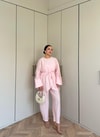 HR-1454H&R ButikSov- Ejal Ön Bağlamalı Takım Pembe