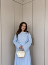 HR-1339H&R ButikTb - 3347 Eylül vual Etekli Takım Bebe Mavi