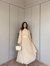 HR-1339H&R ButikTb - 3347 Eylül vual Etekli Takım Bej