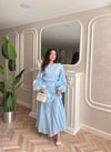 HR-1326H&R ButikTb - 4502 Alewi Kolu Fırfırlı Vual Etekli Takım Bebe Mavi