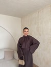 HR-0837H&R ButikTB - Asni Etekli Takım Acı Kahve