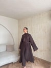 HR-0837H&R ButikTB - Asni Etekli Takım Acı Kahve