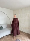 HR-0837H&R ButikTB - Asni Etekli Takım Bordo
