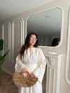 HR-1325H&R ButikTB - Elida Ön Düğmeli Etekli Takım Ekru