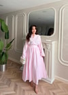 HR-1325H&R ButikTB - Elida Ön Düğmeli Etekli Takım Pembe