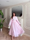 HR-1325H&R ButikTB - Elida Ön Düğmeli Etekli Takım Pembe