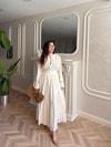 HR-1325H&R ButikTB - Elida Ön Düğmeli Etekli Takım Ekru