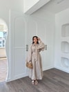 HR-1308H&R ButikTb - Fibela Ön Bağlamalı Etekli Takım Vizon