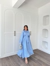 HR-1308H&R ButikTb - Fibela Ön Bağlamalı Etekli Takım Mavi