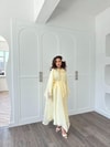 HR-1308H&R ButikTb - Fibela Ön Bağlamalı Etekli Takım Sarı